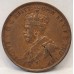 AUSTRALIA 1925 . ONE 1 PENNY . ERROR . FLAN FLAW